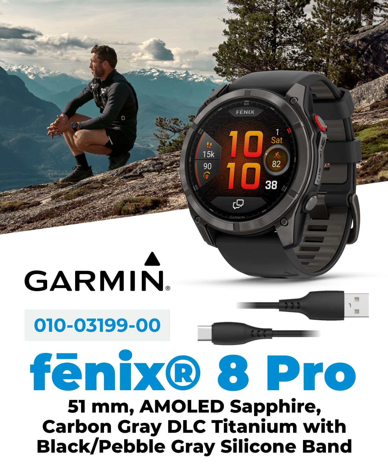 Amazon.com: Garmin Fenix 8 Pro 51mm AMOLED Sapphire Premium